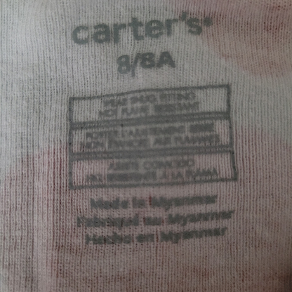 Carter's Red and White Heart Print Kids Pajama Set - Picture 4 of 5